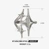 Simple Style Star Opening Ring For Women Stainless Steel Electroplated