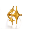 Simple Style Star Opening Ring For Women Stainless Steel Electroplated