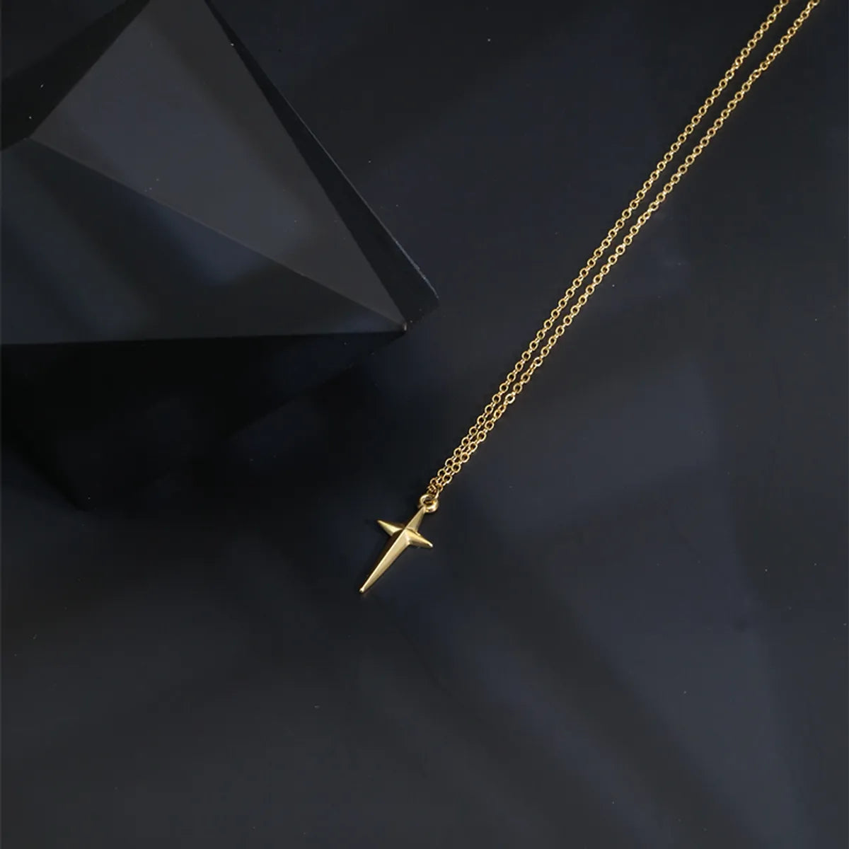 Simple Style Star Stainless Steel 18K Gold Plated Unisex Pendant Necklace