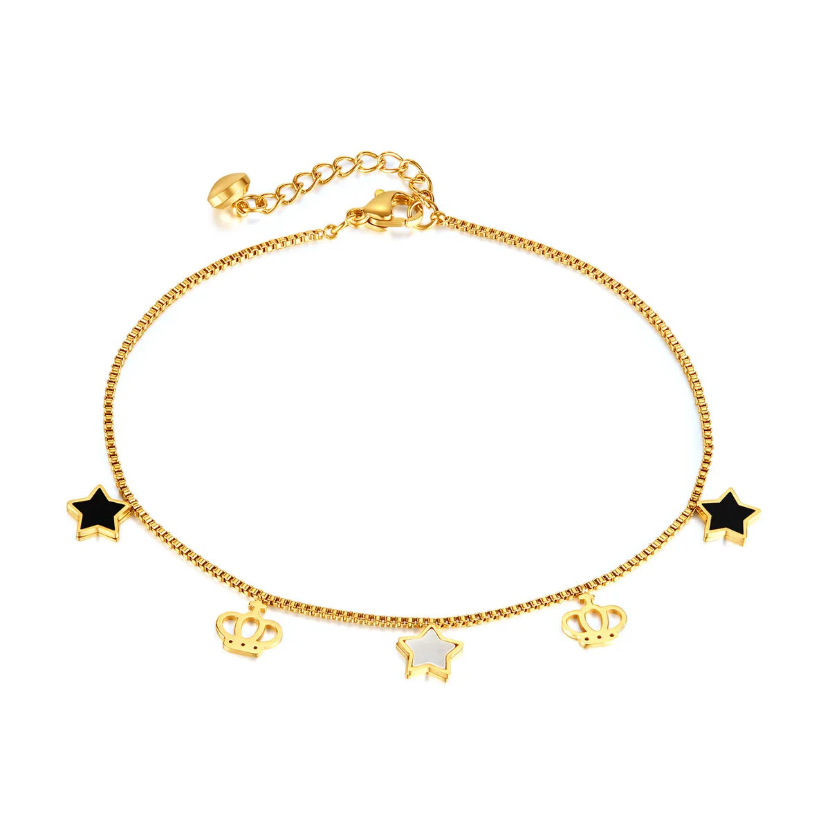 Simple Style Star Stainless Steel Hollow Out Women'S Anklet