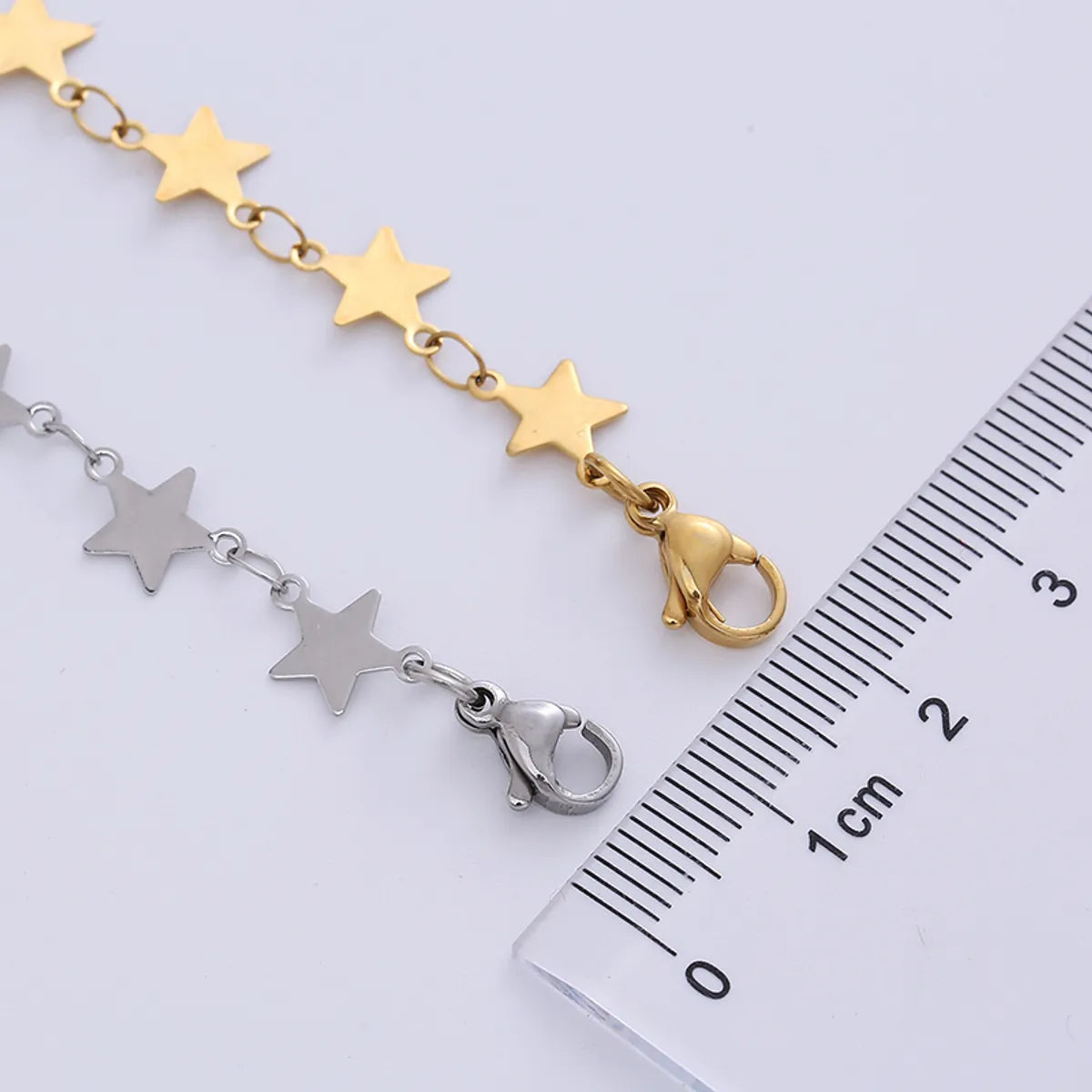 Simple Style Star Stainless Steel Plating Chain Choker