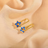 1 Pair Simple Style Star Plating Copper Gold Plated Earrings