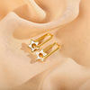 1 Pair Simple Style Star Plating Copper Gold Plated Earrings