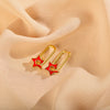 1 Pair Simple Style Star Plating Copper Gold Plated Earrings