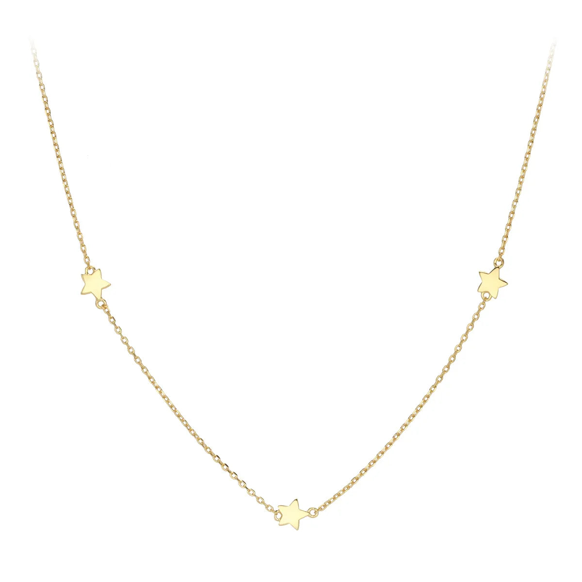 Simple Style Star Sterling Silver Plating Gold Plated Necklace