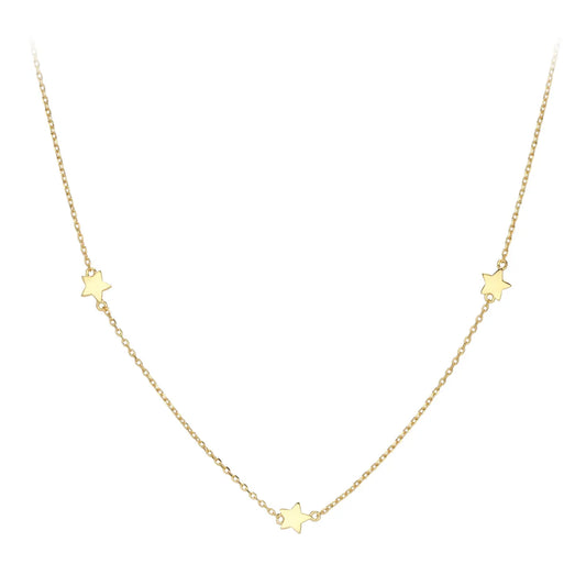 Simple Style Star Sterling Silver Plating Gold Plated Necklace