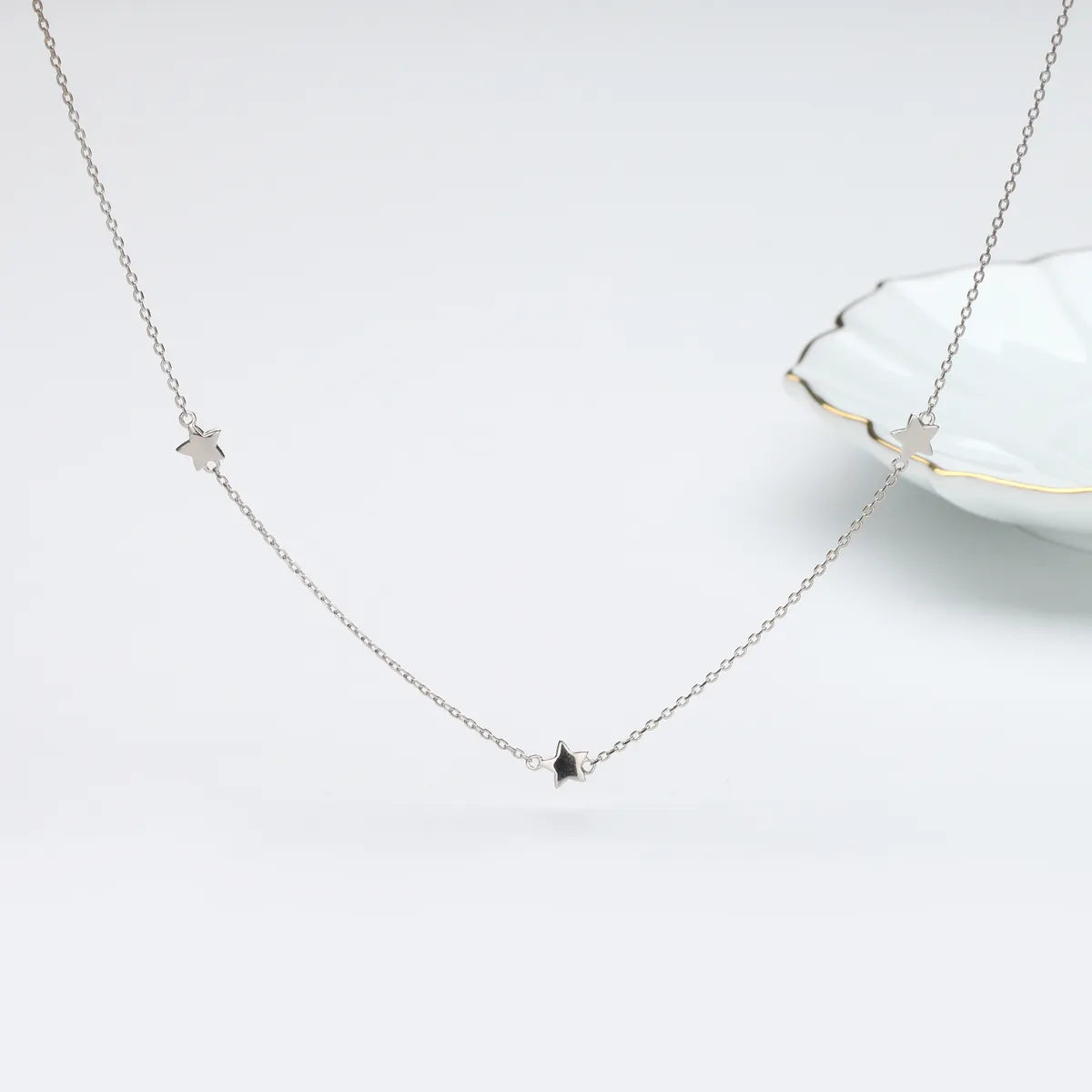 Simple Style Star Sterling Silver Plating Gold Plated Necklace