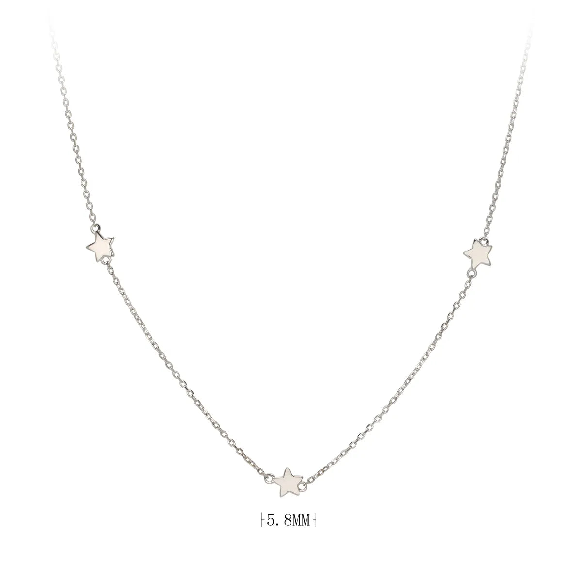 Simple Style Star Sterling Silver Plating Gold Plated Necklace