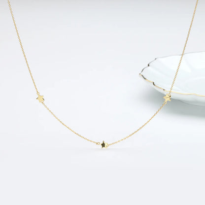 Simple Style Star Sterling Silver Plating Gold Plated Necklace