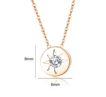 Simple Style Star Sterling Silver Plating Inlay Zircon Pendant Necklace