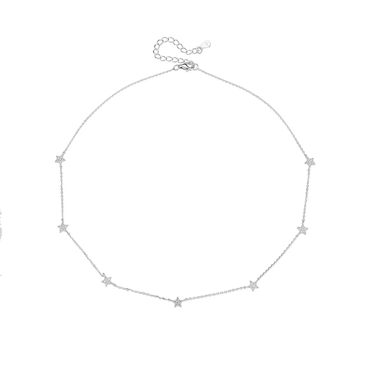 Simple Style Star Sterling Silver Plating Necklace