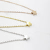 Wholesale Jewelry Simple Style Star Customization Laser Engraving Titanium Steel 18K Gold Plated Plating Necklace Cable Chain
