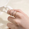 Simple Style Star Titanium Steel Plating Inlay Zircon 18k Gold Plated Rings