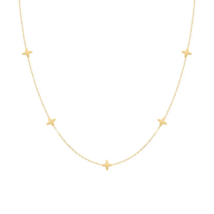 Simple Style Star Titanium Steel Plating Gold Plated Necklace