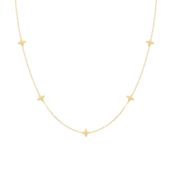 Simple Style Star Titanium Steel Plating Gold Plated Necklace