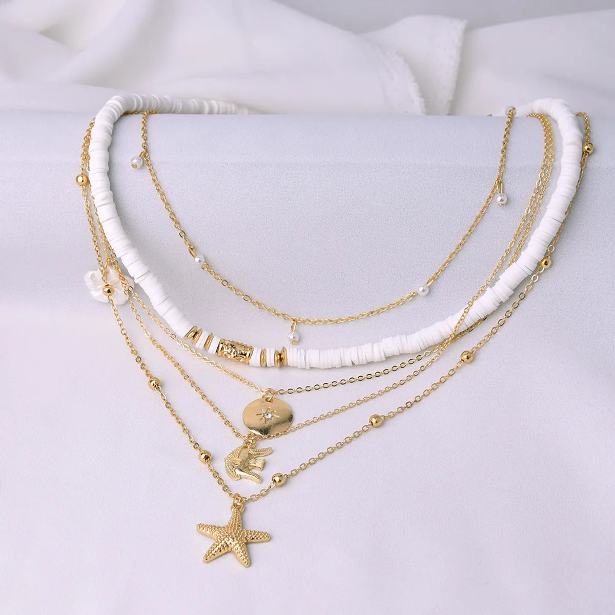 Simple Style Starfish Alloy Wholesale Layered Necklaces