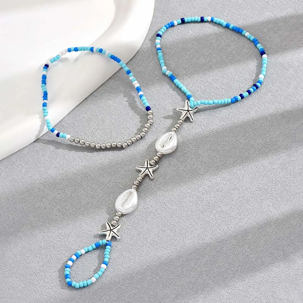 Simple Style Starfish Resin Beaded Women's Anklet