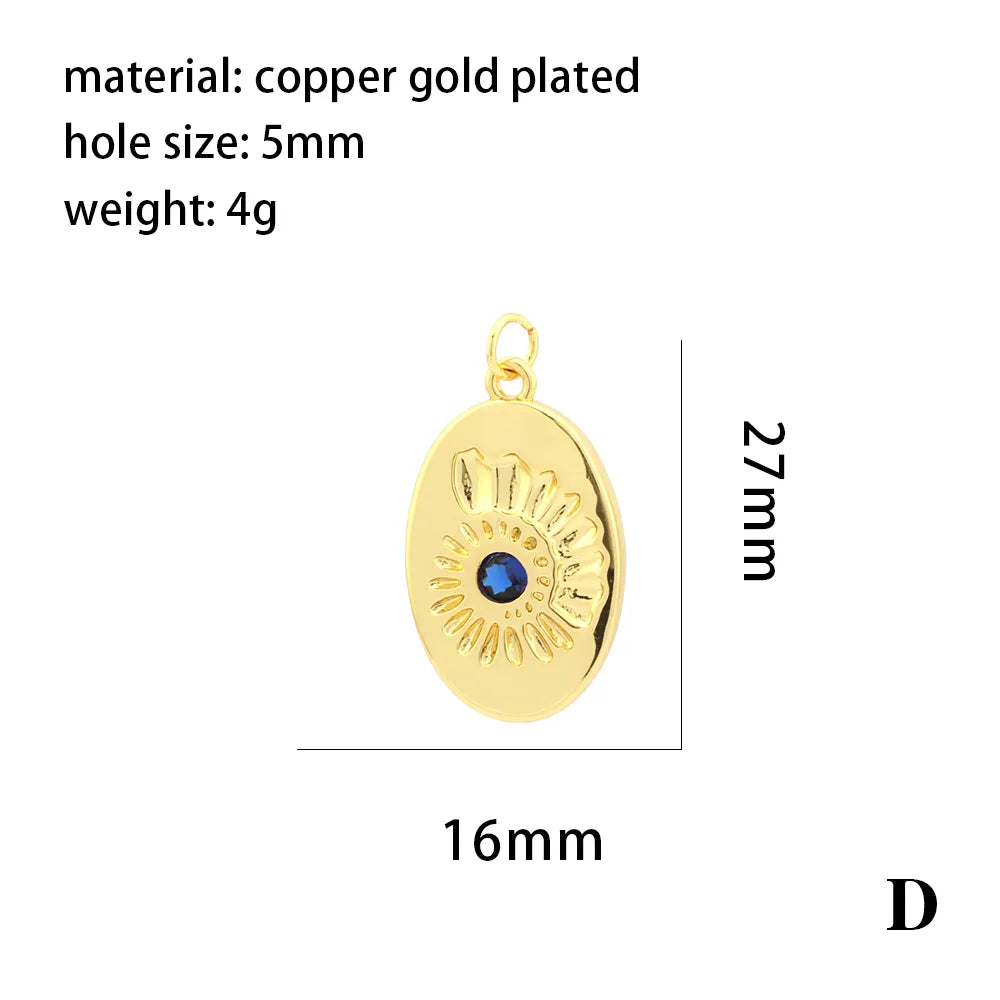 Simple Style Streetwear Astronaut Rocket Heart Shape Copper Enamel Inlay Zircon 18k Gold Plated Charms