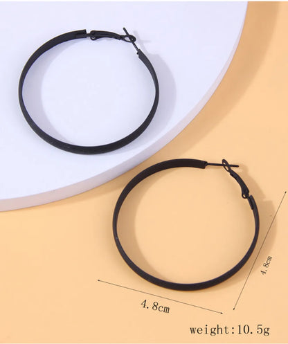 Simple Style Streetwear Circle Ferroalloy Women'S Hoop Earrings