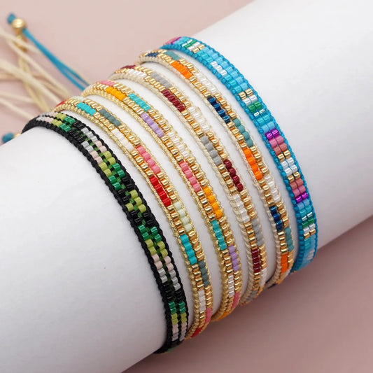 Simple Style Streetwear Geometric Glass Rope Women'S Bracelets