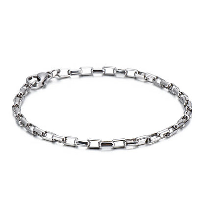 Simple Style Streetwear Geometric 304 Stainless Steel Bracelets In Bulk