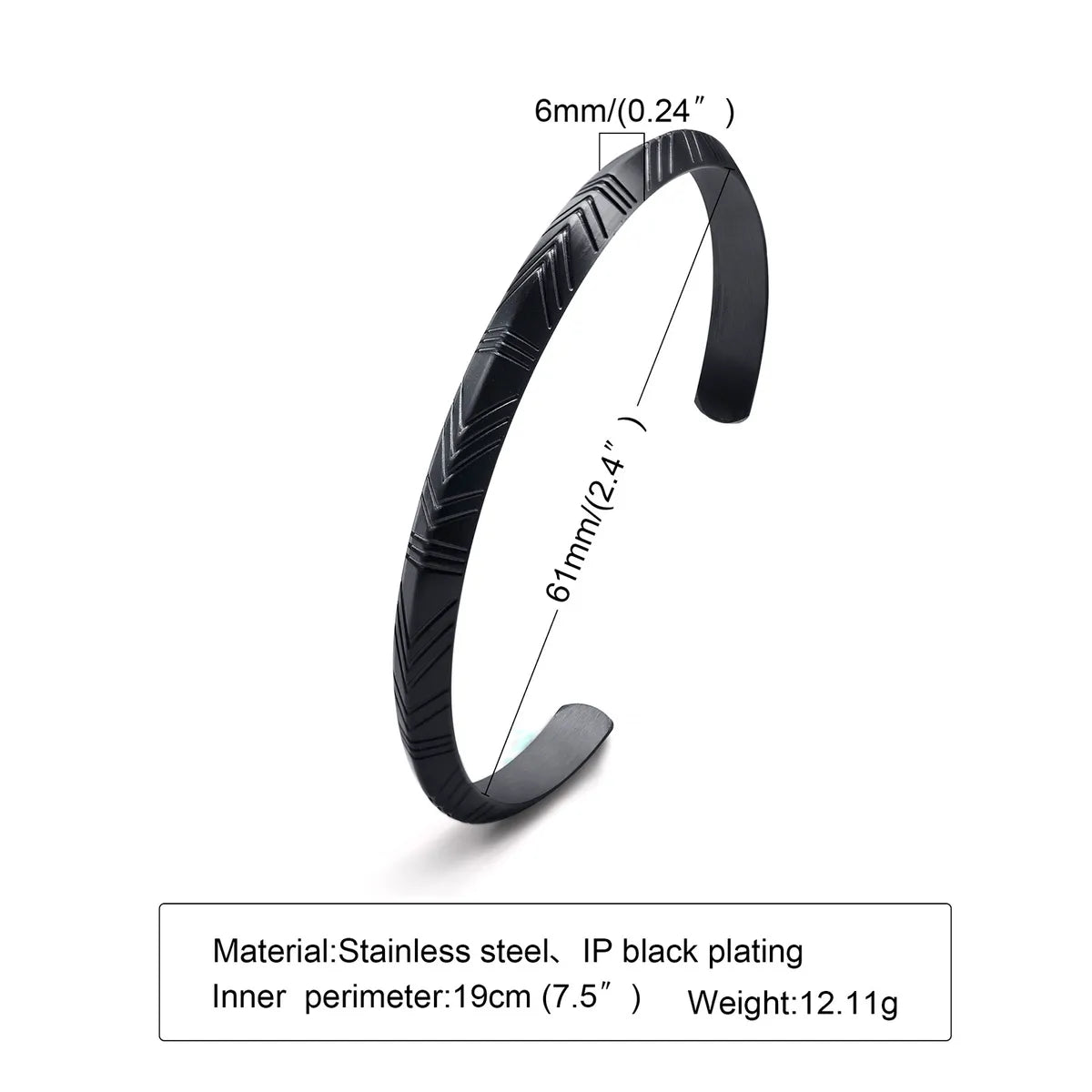 Simple Style Streetwear Lines 304 Stainless Steel Indentation Plating Men'S Bangle