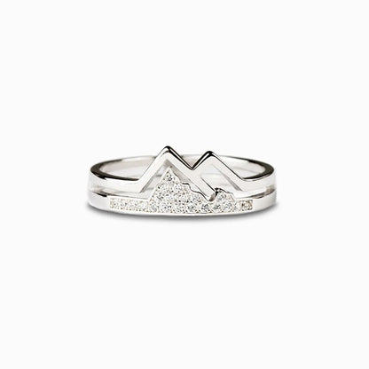 Simple Style Streetwear Mountain Sterling Silver Zircon Rings In Bulk