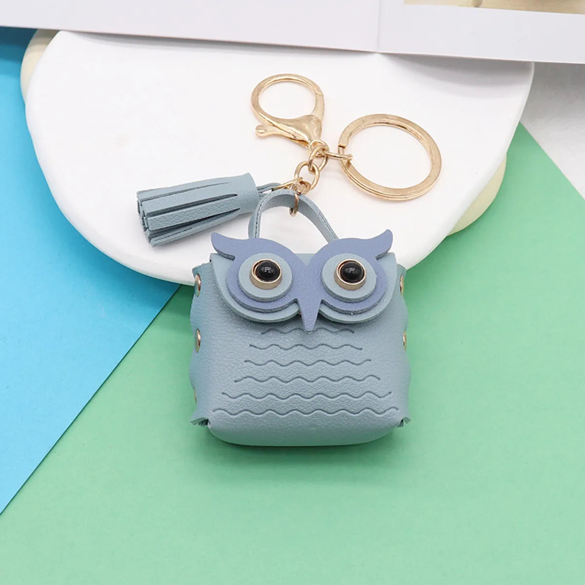 Simple Style Streetwear Owl Pu Leather Unisex Bag Pendant Keychain