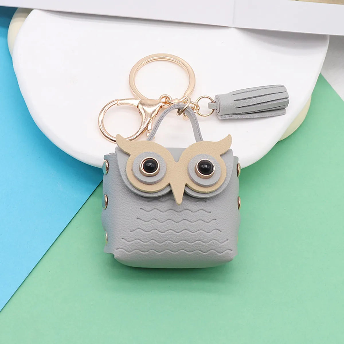 Simple Style Streetwear Owl Pu Leather Unisex Bag Pendant Keychain