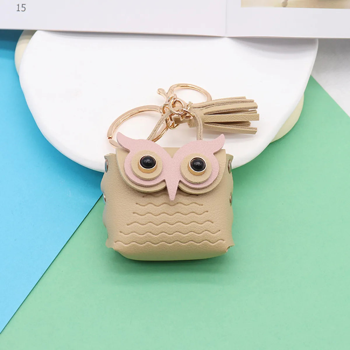 Simple Style Streetwear Owl Pu Leather Unisex Bag Pendant Keychain