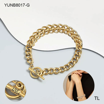 Simple Style Streetwear Solid Color 304 Stainless Steel 18K Gold Plated Resin Bracelets In Bulk