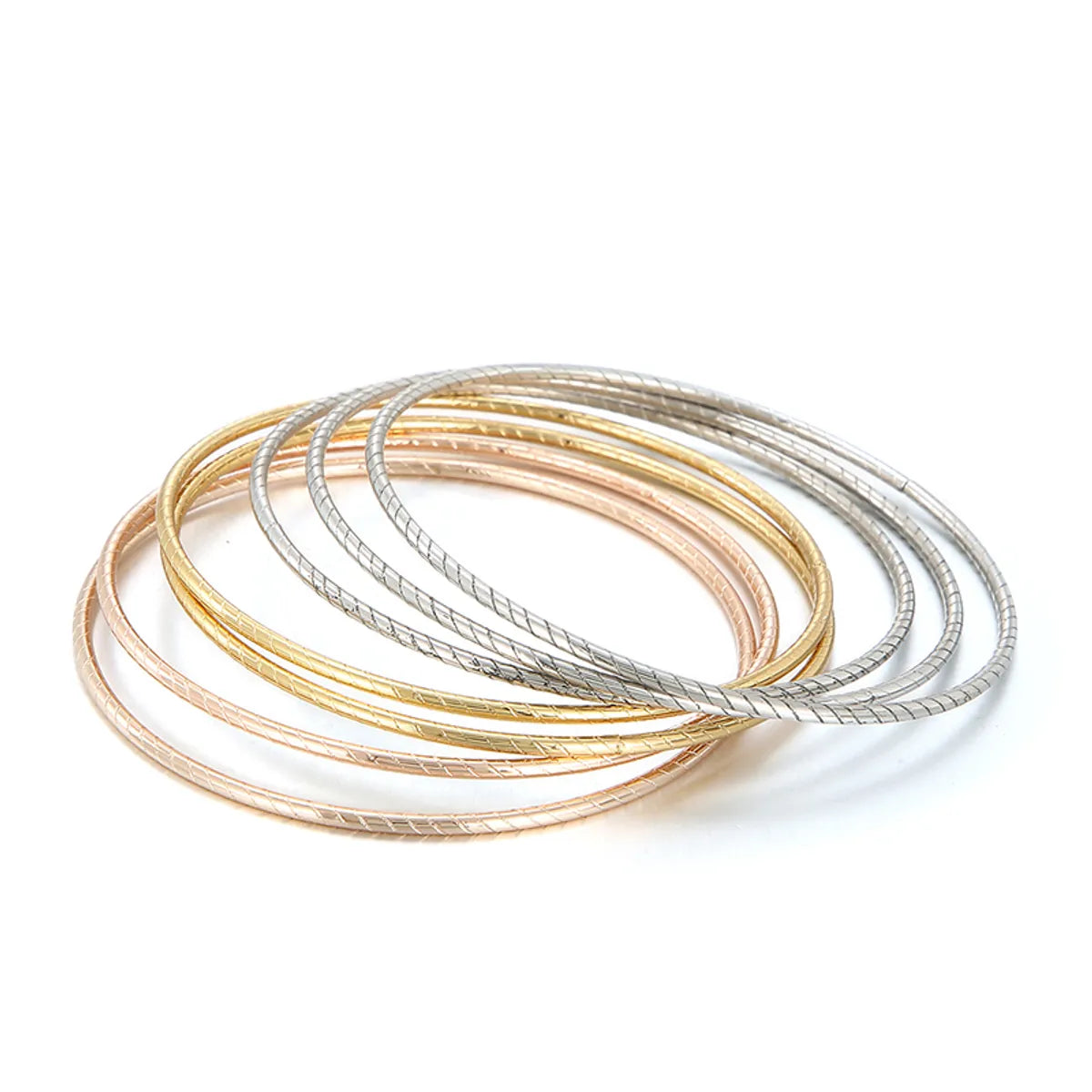 Simple Style Streetwear Solid Color Stainless Steel 18K Gold Plated Wristband In Bulk