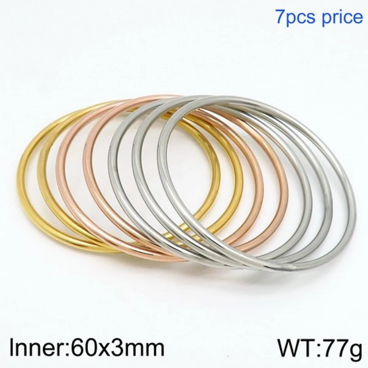 Simple Style Streetwear Solid Color Stainless Steel 18K Gold Plated Wristband In Bulk