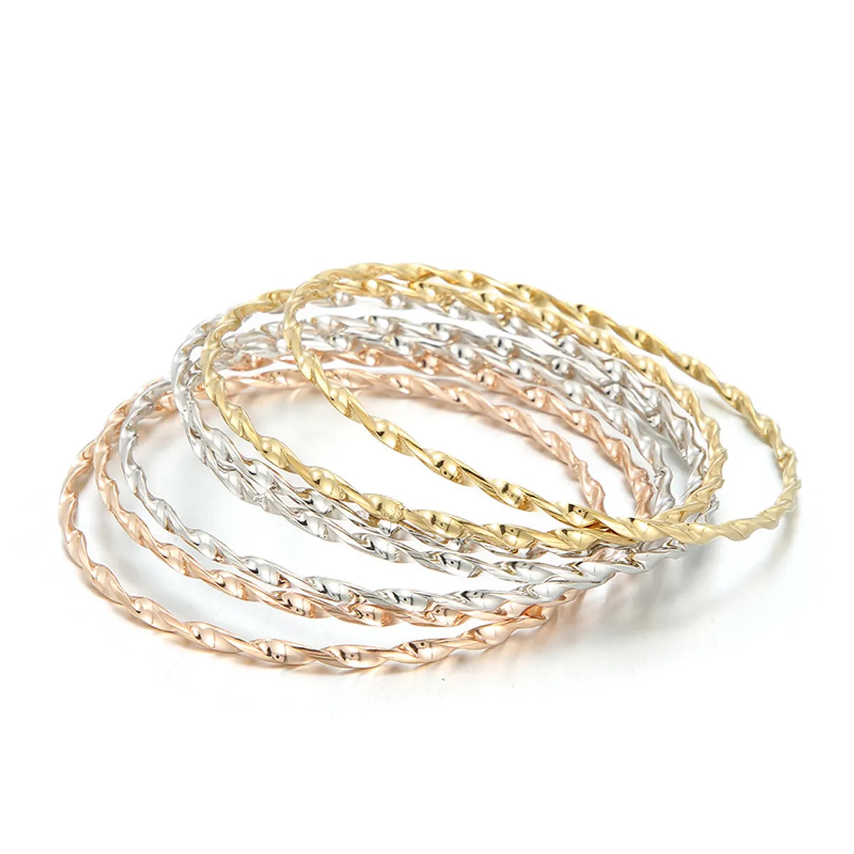 Simple Style Streetwear Solid Color Stainless Steel 18K Gold Plated Wristband In Bulk