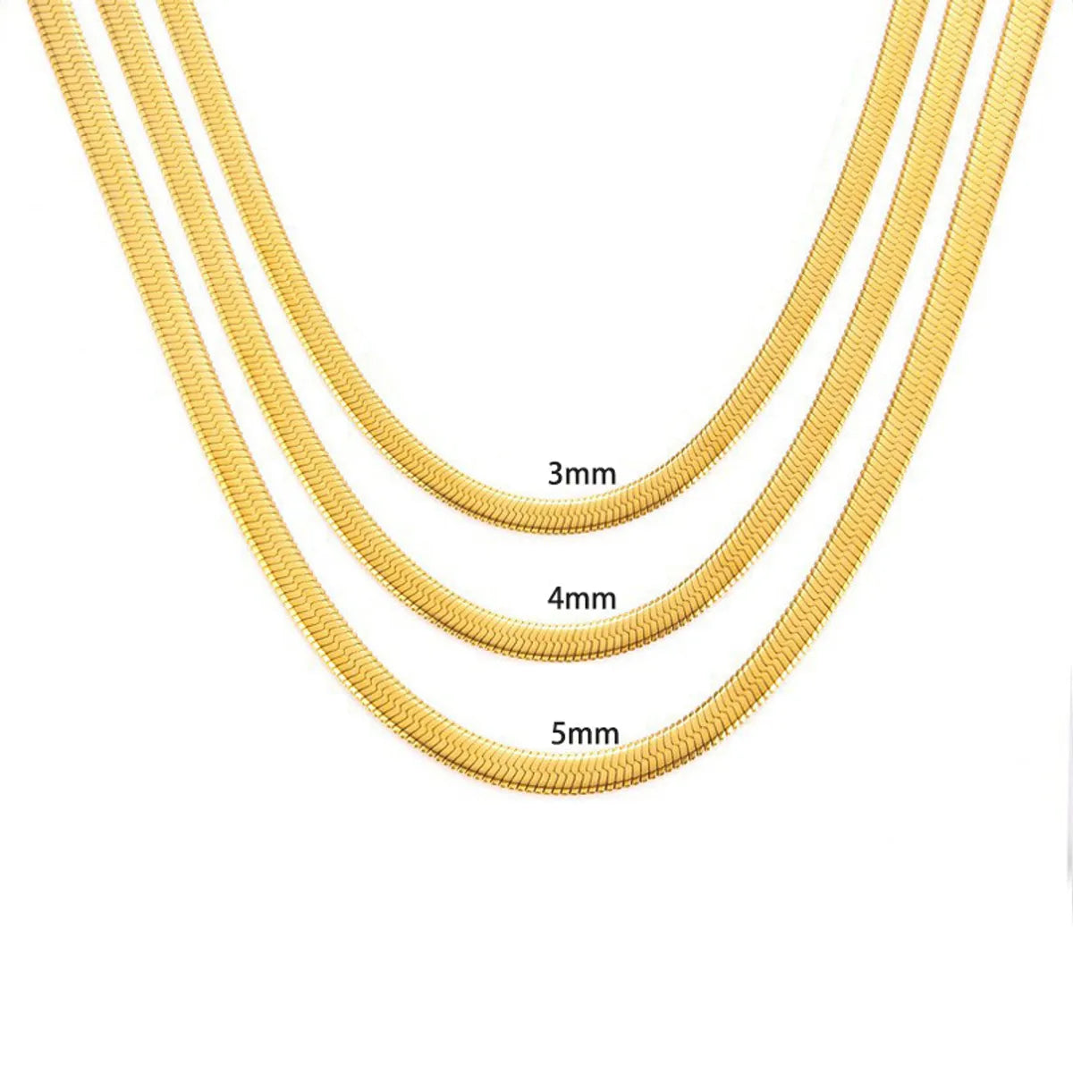 Simple Style Streetwear Solid Color Titanium Steel Necklace