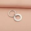 Simple Style Streetwear Customization Laser Engraving Solid Color Titanium Steel Unisex Keychain