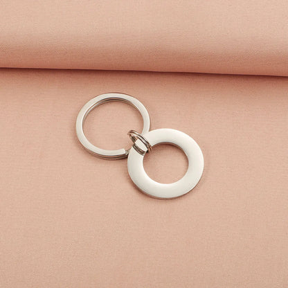 Simple Style Streetwear Solid Color Titanium Steel Unisex Keychain