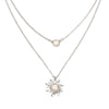 Simple Style Sun Alloy Inlay Opal Women'S Layered Necklaces