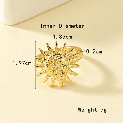 Simple Style Sun Alloy Wholesale Rings