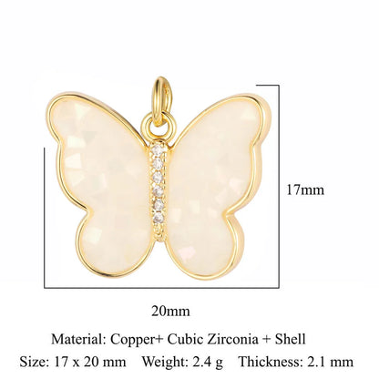 Simple Style Sun Heart Shape Butterfly Copper Plating Inlay Zircon Gold Plated Silver Plated Jewelry Accessories