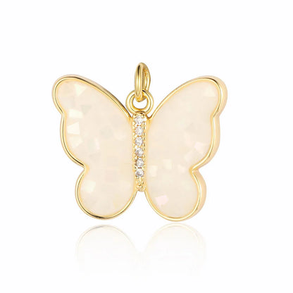 Simple Style Sun Heart Shape Butterfly Copper Plating Inlay Zircon Gold Plated Silver Plated Jewelry Accessories