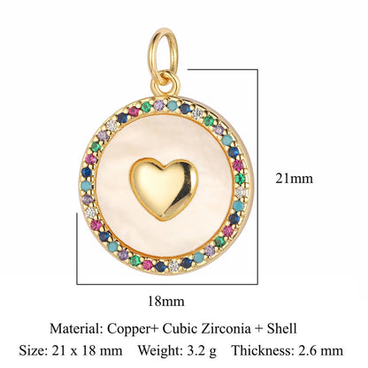 Simple Style Sun Heart Shape Butterfly Copper Plating Inlay Zircon Gold Plated Silver Plated Jewelry Accessories