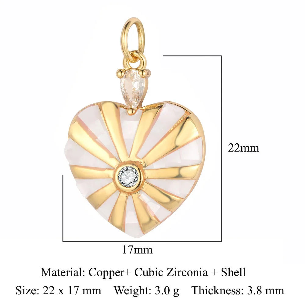 Simple Style Sun Heart Shape Butterfly Copper Plating Inlay Zircon Gold Plated Silver Plated Jewelry Accessories