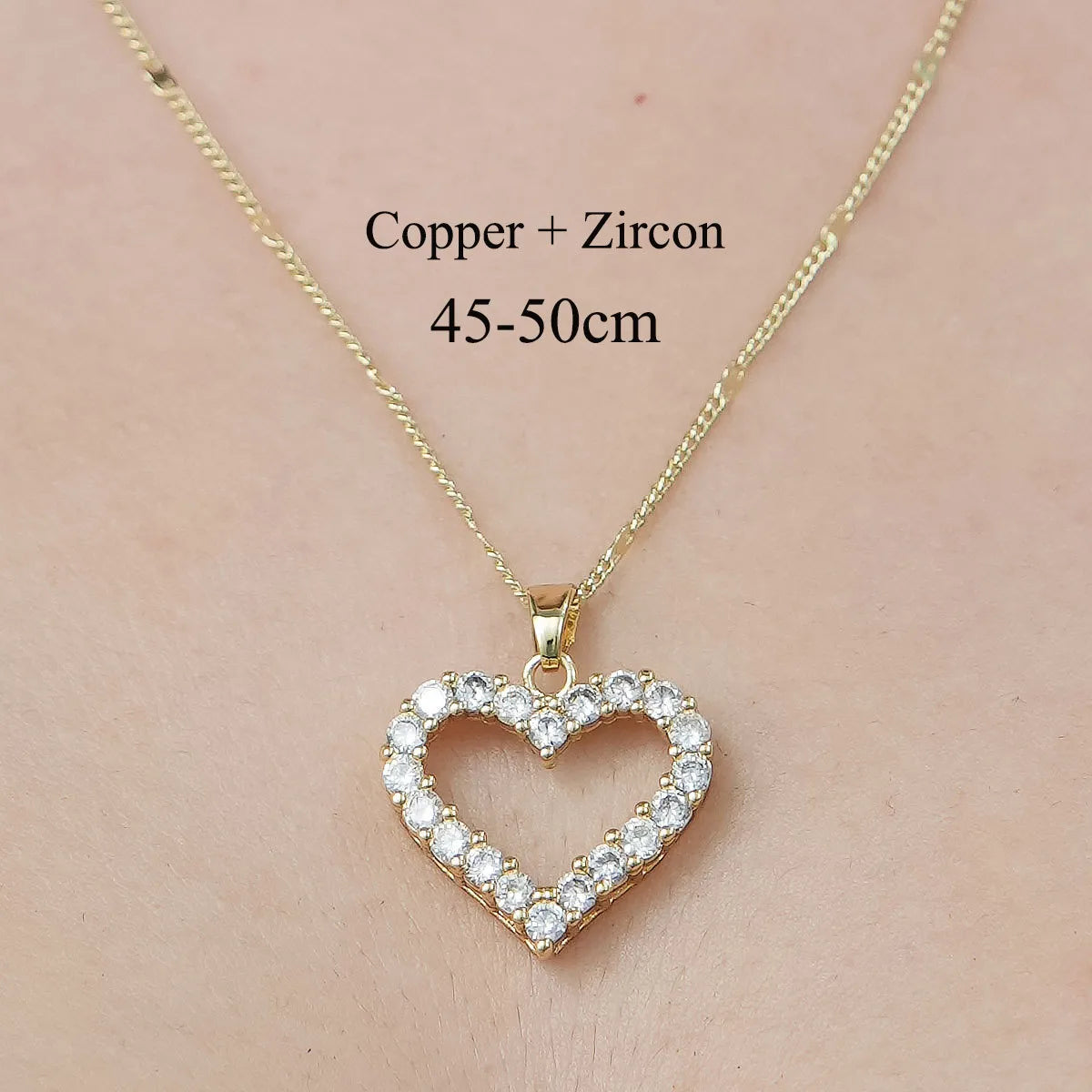 Copper Simple Style Plating Inlay Snake Sun Butterfly Zircon Pendant Necklace