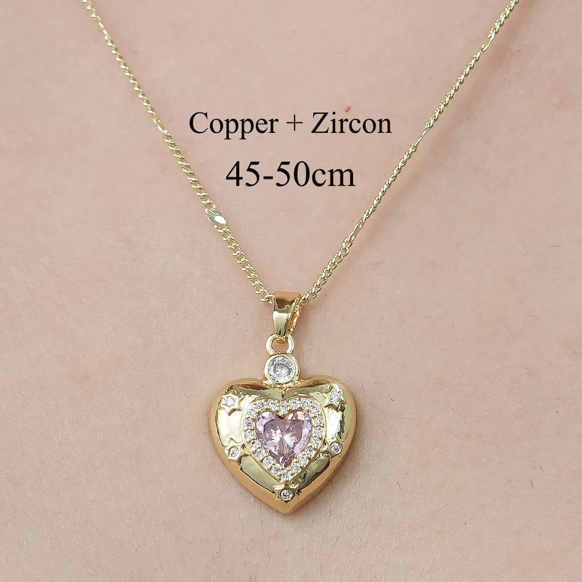 Copper Simple Style Plating Inlay Snake Sun Butterfly Zircon Pendant Necklace