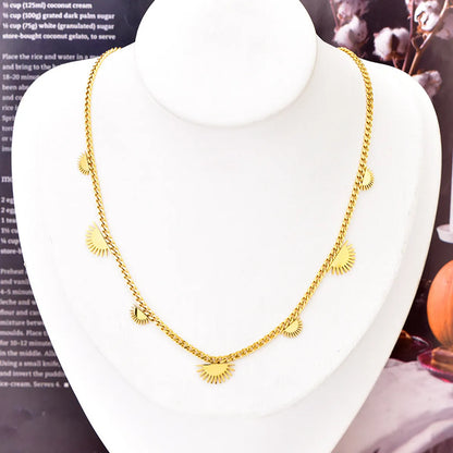 Simple Style Sun Titanium Steel Irregular Plating Bracelets Necklace