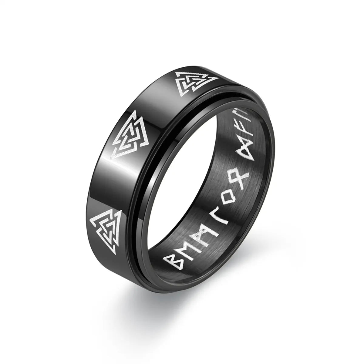 Simple Style Symbol Stainless Steel Unisex Rings