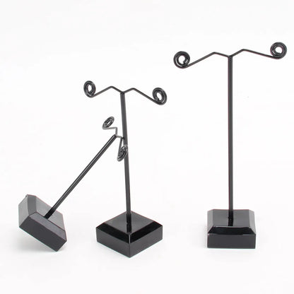 Simple Style T Shape Arylic Metal Jewelry Rack