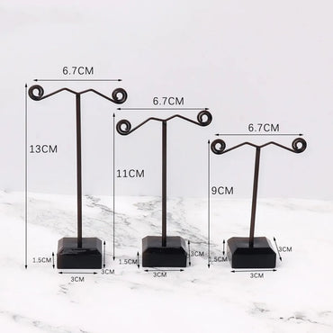 Simple Style T Shape Arylic Metal Jewelry Rack