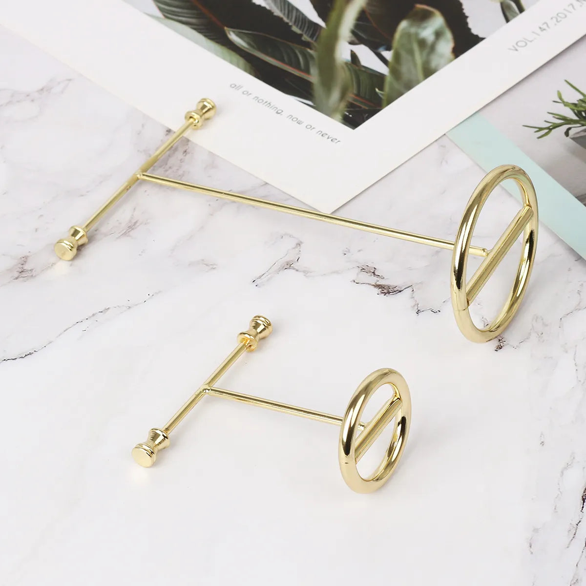 Simple Style T Shape Metal Jewelry Rack